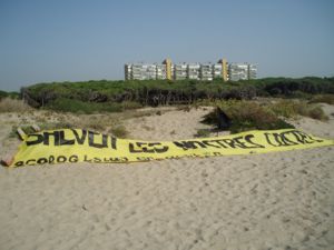 Acció de protesta d'Ecologistes en Acció a Llevant Mar (16 d'octubre de 2008)